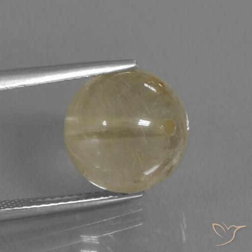 10.33ct Natürlicher hellgelb Rutilquarz, Kugel / Ball, Transparent
