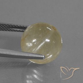 9,17 ctw natürlicher hellgelb Rutilquarz, Kugel / Ball, Transparent