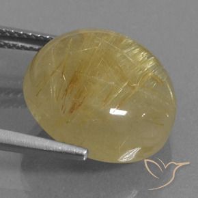 9,17 ctw natürlicher Sehr helles Goldbraun Rutilquarz, Runden, Transparent