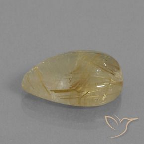 9,17 ctw natürlicher Sehr helles Goldbraun Rutilquarz, Birnenform, Transparent