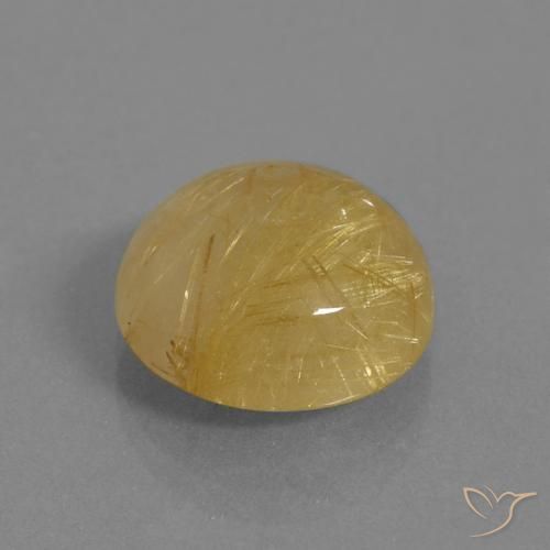 9,17 ctw natürlicher Mittleres Gold Rutilquarz, Runden, Transparent
