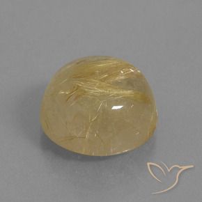 9,17 ctw natürlicher Mittleres Gold Rutilquarz, Runden, Transparent