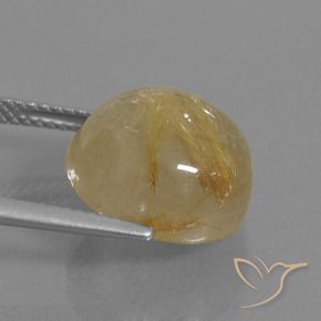 9,17 ctw natürlicher Mittleres Gold Rutilquarz, Runden, Transparent