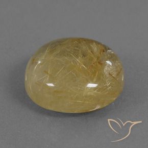 9,17 ctw natürlicher Mittleres Gold Rutilquarz, Runden, Lichtdurchlässig