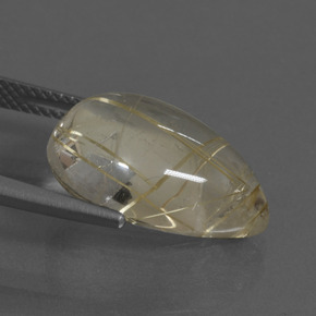 9,17 ctw natürlicher Erdiges Gelb Rutilquarz, Birnenform, Transparent