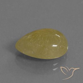 9,17 ctw natürlicher Mittleres Gold Rutilquarz, Birnenform, Lichtdurchlässig