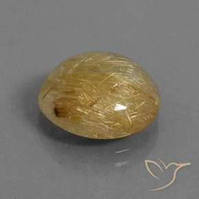 9,17 ctw natürlicher Golden Rutilquarz, Runden, Transparent