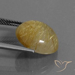 9,17 ctw natürlicher Golden Rutilquarz, Runden, Transparent
