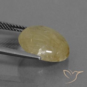 9,17 ctw natürlicher Sehr helles Goldbraun Rutilquarz, Runden, Transparent