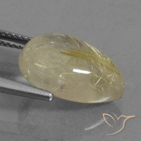 9,17 ctw natürlicher Blasses Gelb Rutilquarz, Birnenform, Transparent