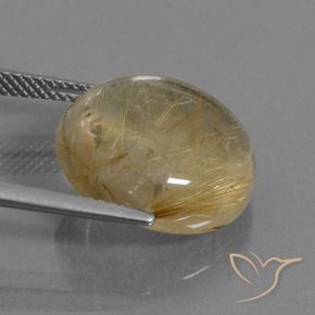 9,17 ctw natürlicher Sehr helles Goldbraun Rutilquarz, Runden, Transparent