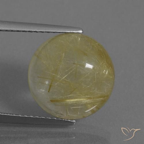 7.13ct Natürlicher Toskana Gelb Rutilquarz, Runden, Transparent