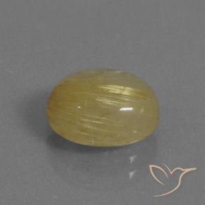 9,17 ctw natürlicher Blasses Gelb Rutilquarz, Oval, Transparent