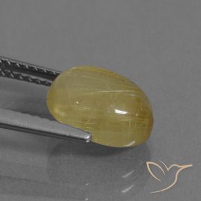 9,17 ctw natürlicher Blasses Gelb Rutilquarz, Oval, Transparent