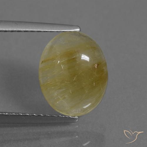 3.22ct Natürlicher Hummel Gelb Rutilquarz, Oval, Transparent