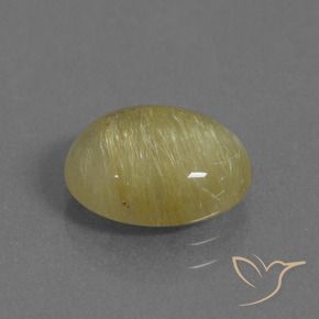 9,17 ctw natürlicher Hummel Gelb Rutilquarz, Oval, Transparent