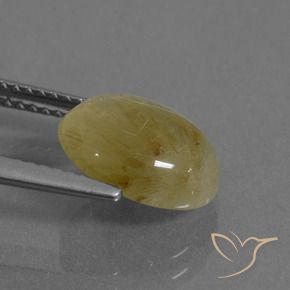9,17 ctw natürlicher Hummel Gelb Rutilquarz, Oval, Transparent