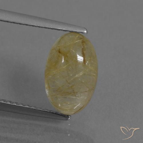 2.88ct Natürlicher Warmes Gelb Rutilquarz, Oval, Transparent