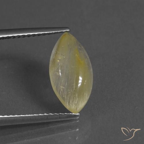 3.00ct Natürlicher Warmes Gelb Rutilquarz, Marquise, Transparent