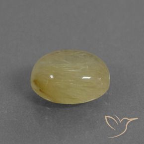 9,17 ctw natürlicher Helles Dijongelb Rutilquarz, Oval, Transparent