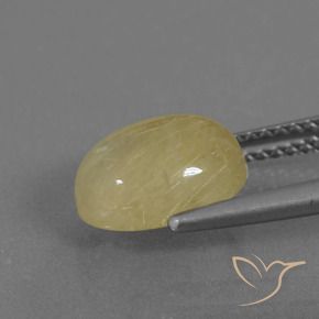 9,17 ctw natürlicher Helles Dijongelb Rutilquarz, Oval, Transparent