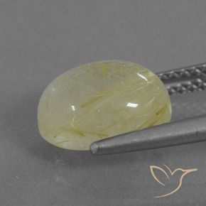9,17 ctw natürlicher Mittelgelb Rutilquarz, Oval, Lichtdurchlässig