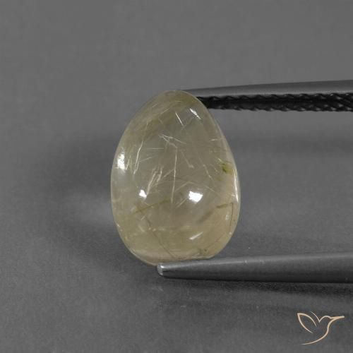 2.94ct Natürlicher hellgelb Rutilquarz, Birnenform, Transparent