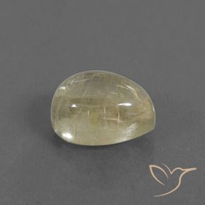 9,17 ctw natürlicher hellgelb Rutilquarz, Birnenform, Transparent