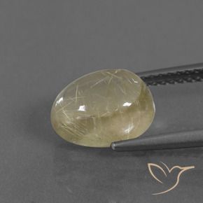 9,17 ctw natürlicher hellgelb Rutilquarz, Birnenform, Transparent