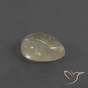 9,17 ctw natürlicher hellgelb Rutilquarz, Birnenform, Transparent