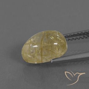 9,17 ctw natürlicher Warmes Gelb Rutilquarz, Birnenform, Transparent