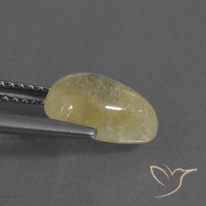 9,17 ctw natürlicher hellgelb Rutilquarz, Birnenform, Transparent