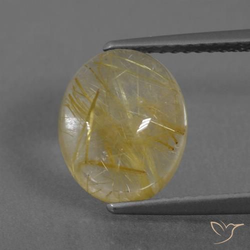 4.15ct Natürlicher Toskana Gelb Rutilquarz, Oval, Transparent