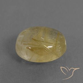 9,17 ctw natürlicher Toskana Gelb Rutilquarz, Oval, Transparent