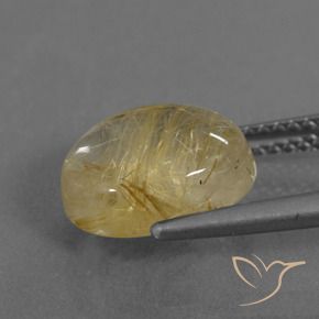 9,17 ctw natürlicher Toskana Gelb Rutilquarz, Oval, Transparent