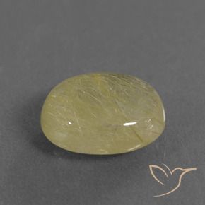 9,17 ctw natürlicher Sehr helles Dijongelb Rutilquarz, Oval, Transparent