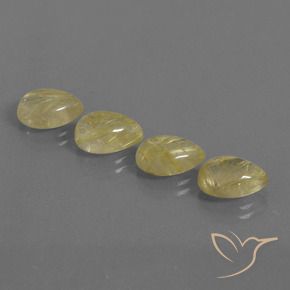 9.03 ct natürliche Helles Erdgelb Rutilquarz-Edelsteine, Birnenform, Transparent