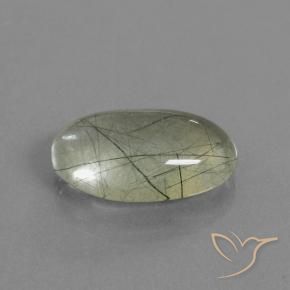 9,17 ctw natürlicher hellgrün Rutilquarz, Oval, Transparent