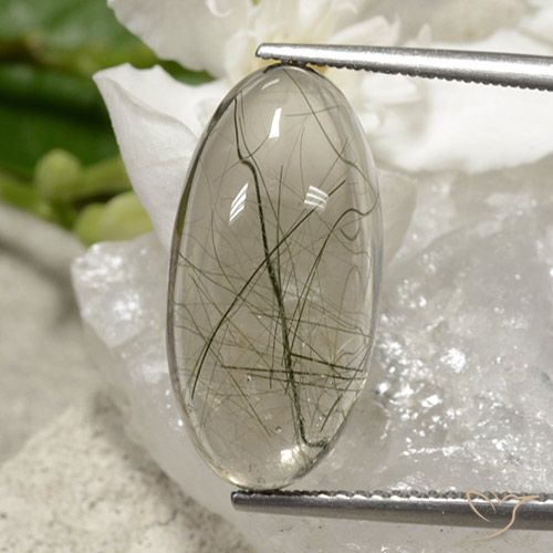 10.67ct Natürlicher hellgrün Rutilquarz, Oval, Transparent