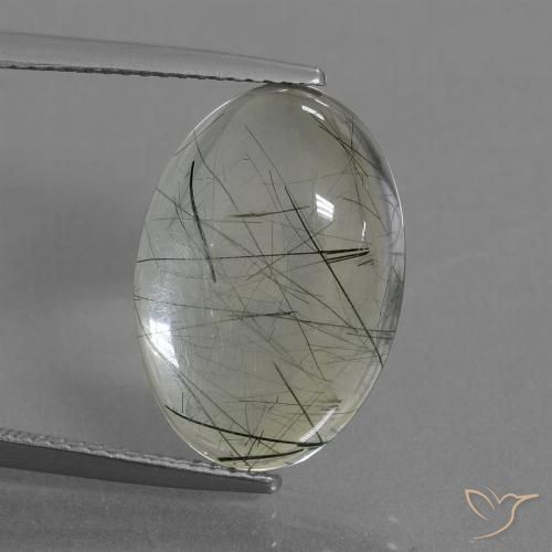 10.23ct Natürlicher hellgrün Rutilquarz, Oval, Transparent