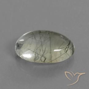 9,17 ctw natürlicher hellgrün Rutilquarz, Oval, Transparent