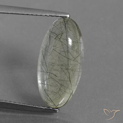 5.75ct Natürlicher hellgrün Rutilquarz, Oval, Transparent