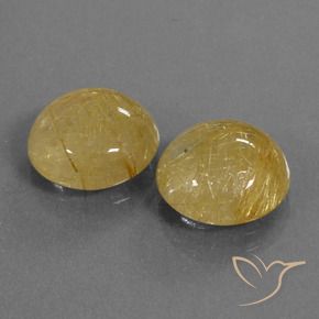 8.46 ct natürliche Mittleres Gold Rutilquarz-Edelsteine, Runden, Transparent