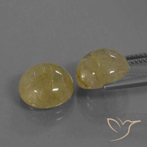 9.84 ct natürliche Erdiges Gelb Rutilquarz-Edelsteine, Runden, Transparent