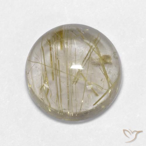 5.19ct Natürlicher Toskana Gelb Rutilquarz, Runden, Transparent, Photo A