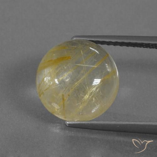 5.14ct Natürlicher Toskana Gelb Rutilquarz, Runden, Transparent