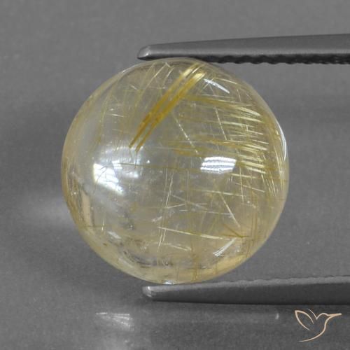 5.62ct Natürlicher hellgelb Rutilquarz, Runden, Transparent