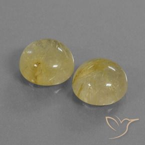 10.70 ct natürliche Erdiges Gelb Rutilquarz-Edelsteine, Runden, Transparent