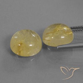 10.70 ct natürliche Erdiges Gelb Rutilquarz-Edelsteine, Runden, Transparent