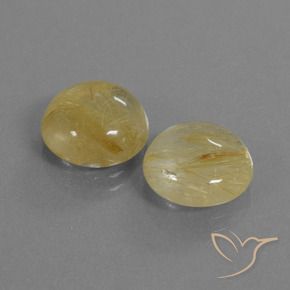 8.61 ct natürliche Blasses Gelb Rutilquarz-Edelsteine, Runden, Transparent